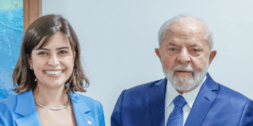 A deputada Tabata Amaral (PSB-SP) e o presidente Lula (PT)