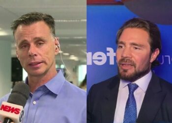 O jornalista Lauro Jardim e o o dono do Banco Master, Daniel Vorcaro.