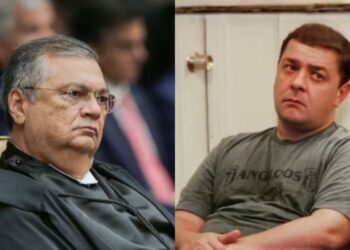 O Ministro do STF, Flávio Dino, e o empresário Fábio Luís Lula da Silva, o Lulinha.