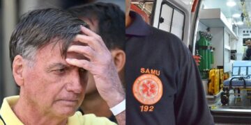 Bolsonaro foi socorrido pelo SAMU.