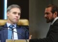 O ministro do STF, André Mendonça, e o banqueiro Daniel Vorcaro.