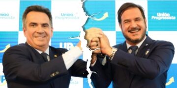 O presidente do Progressistas, Ciro Nogueira, e o presidente do União Brasil, Antonio Rueda.