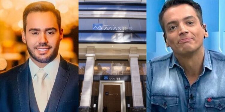 O empresário Thiago Miranda (à esq.) e o jornalista Léo Dias.