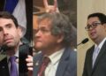 Os vereadores Eduardo Moura (Novo) e Chico Kiko (PSB); e o jornalista Edmar Lyra.