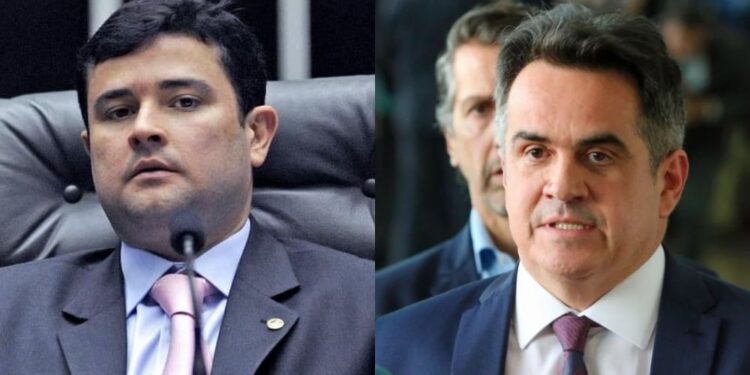 O deputado Federal, Dudu da Fonte (PP), e o presidente nacional do Progressistas, senador Ciro Nogueira.