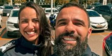 A comandante da GCM, Dayse Barbosa, e o PRF Diego Oliveira.