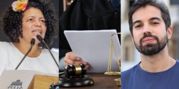 A deputada estadual Dani Portela (PT) e o jornalista Manoel Medeiros.