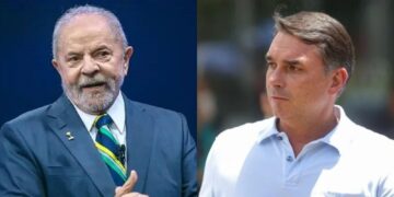 Lula (PT) e Flávio Bolsonaro (PL).
