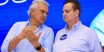 O governado de Goiás, Ronaldo Caiado, e o presidente do PSD, Gilberto Kassab. Foto: Wesley Costa.