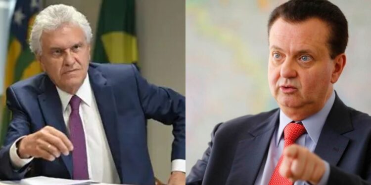 O pré-candidato a presidência da República, Ronaldo Caiado, e o presidente do PSD, Gilberto Kassab.