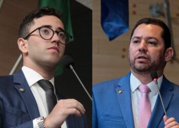 Os vereadores Thiago Medina (PL) e Romerinho Jatobá (PSB).