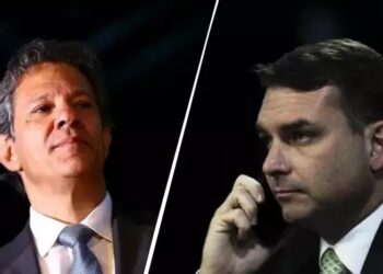 Fernando Haddad e Flávio Bolsonaro