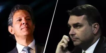 Fernando Haddad e Flávio Bolsonaro