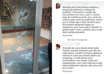 O shopping recife está fechado desde ontem sexta-feira(13) por causa do incêndio