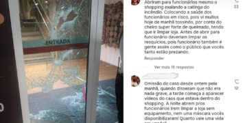 O shopping recife está fechado desde ontem sexta-feira(13) por causa do incêndio