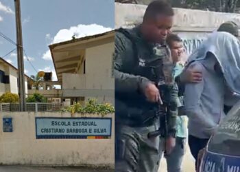 O adolescente suspeito, foi levado pela PM