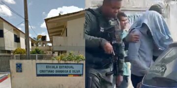 O adolescente suspeito, foi levado pela PM