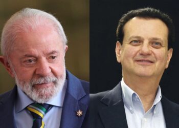 O presidente Lula (PT) e  o presidente do PSD, Gilberto Kassab