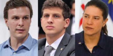 Miguel Coelho (União), João Campos (PSB) e Raquel Lyra (PSD)