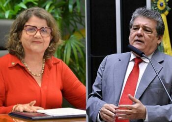 Teresa Leitão (PT) e o ex-deputado Silvio Costa (Republicanos)