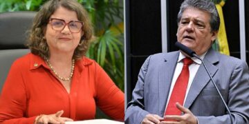 Teresa Leitão (PT) e o ex-deputado Silvio Costa (Republicanos)