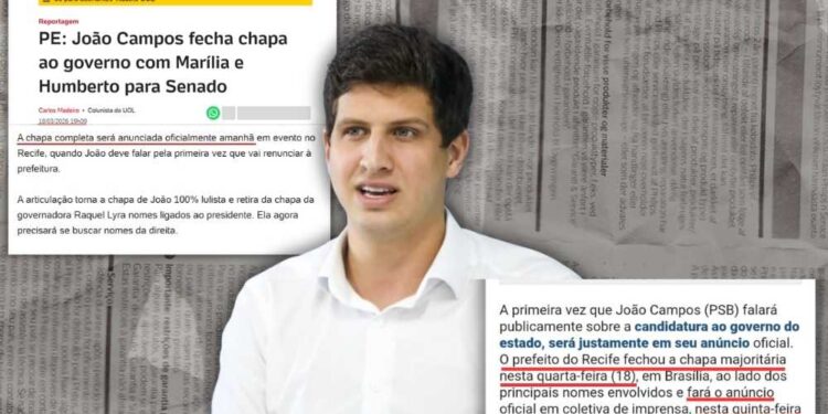 Chapa de João Campos seria anunciada hoje conforme anunciado por vários jornais