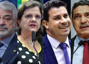 Da esq. para dir. Humberto Costa, Teresa Leitão, Carlos Veras e João Paulo