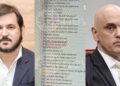 O presidente do União Brasil, Antônio Rueda e o ministro Alexandre de Moraes