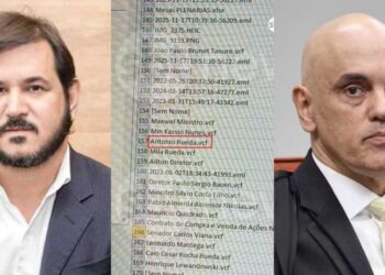 O presidente do União Brasil, Antônio Rueda e o ministro Alexandre de Moraes