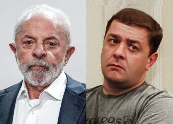 O presidente Lula e o filho Fábio Luís Lula da Silva, o Lulinha
