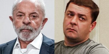 O presidente Lula e o filho Fábio Luís Lula da Silva, o Lulinha