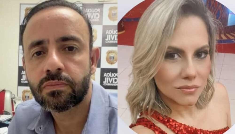 O delegado Diogo Gonçalves Bem e sua esposa Larissa Saraiva