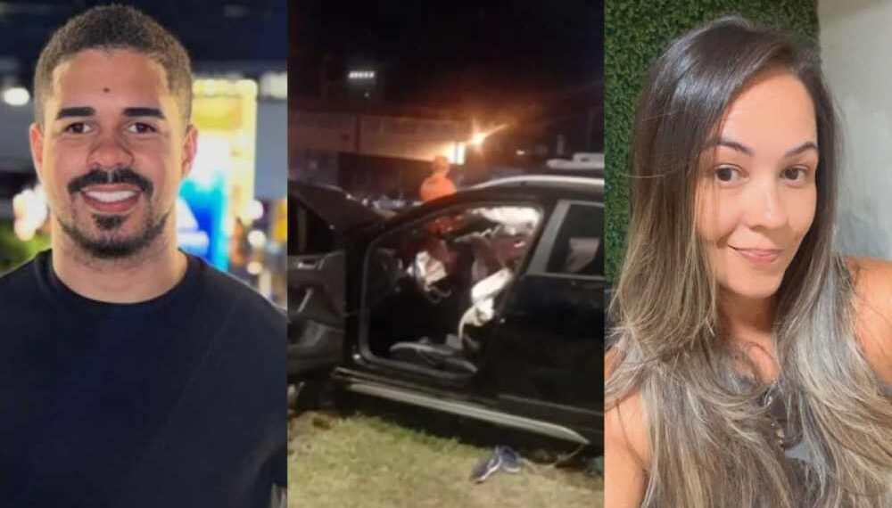 Eduardo Vinicius Castro e a vítima fatal Amanda Alves Souza