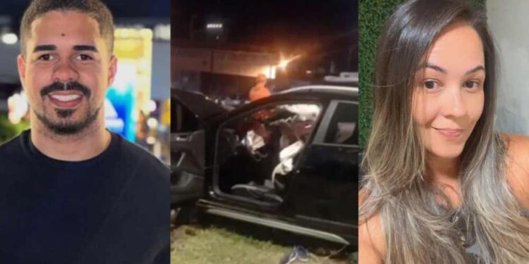 Eduardo Vinicius Castro e a vítima fatal Amanda Alves Souza