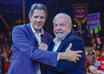 O ministro da Fazenda, Fernando Haddad, e o presidente Lula.