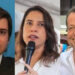 O ex-deputado Leonardo Dias, a Governadora Raquel Lyra e o deputado federal Waldemar Oliveira