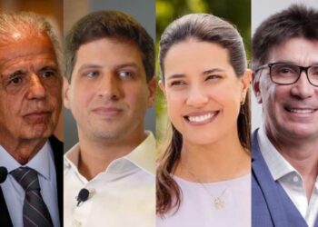 José Múcio  João Campos, Raquel Lyra e Janguiê Diniz (da esq. p/ dir.)