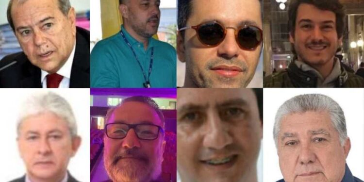 Romario Castro, Schebna Machado, Rodrigo Martorelli, Leonardo Dias, José Natanael, Ario Krishnamurti, Arthur de Luna e Carlos Tavares (da esq. p/ dir.)