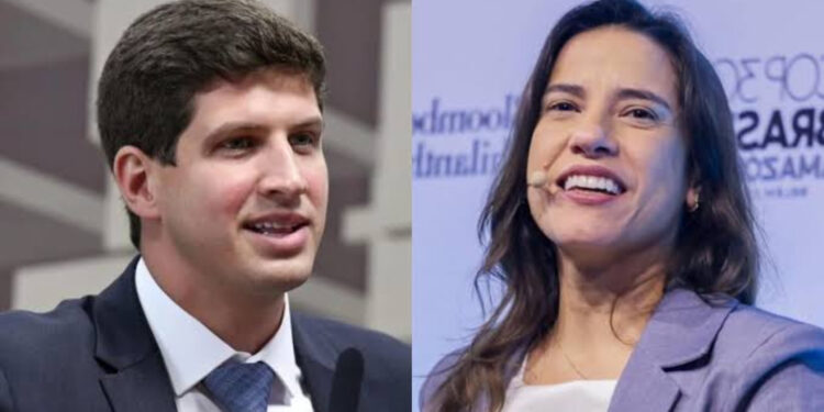 O pré-candidato ao governo, João Campos (PSB) e a governadora Raquel Lyra (PSD)