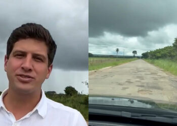 PE-585 é alvo de críticas por buracos e riscos no Araripe