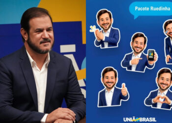 União Brasil lança figurinhas com seu presidente, Antônio Rueda