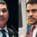O senador Flávio Bolsonaro (PL) e Jorge Messias