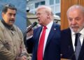 O ex-presidente da Venezuela, Nicolás Maduro, e os presidentes Donald Trump (EUA) e Lula (BRA)