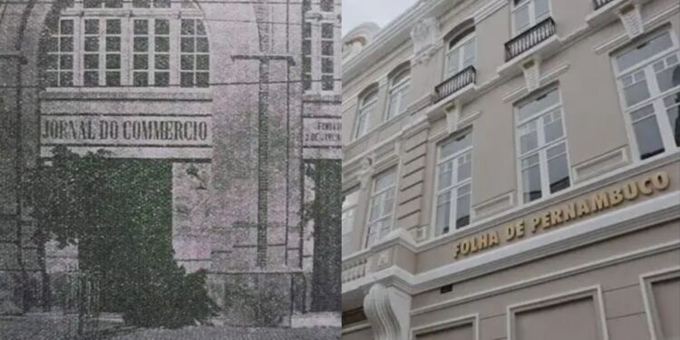 Fachadas das sedes do JC e da Folha PE. Foto: Reprodução.