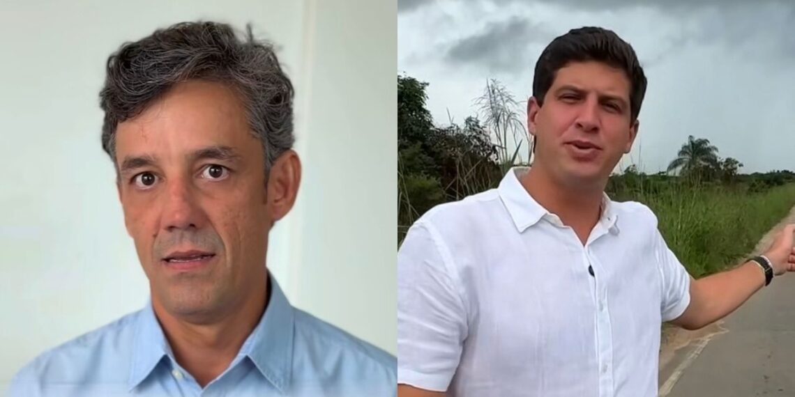 O pré-candidato a dep. federal, Daniel Coelho (PSD), e o pré-candidato a governador, João Campos (PSB).