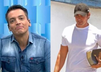 O jornalista Leo Dias e o banqueiro Daniel Vorcaro.