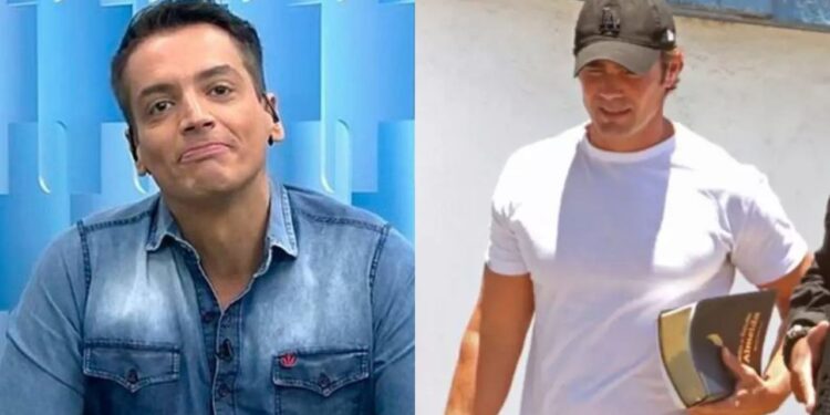 O jornalista Leo Dias e o banqueiro Daniel Vorcaro.