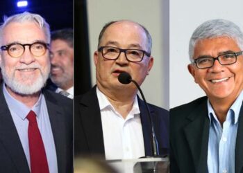 Os jornalistas Jamildo Melo, Magno Martins e Vandeck Santiago (esq. p/ dir.)