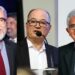 Os jornalistas Jamildo Melo, Magno Martins e Vandeck Santiago (esq. p/ dir.)