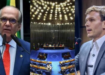 O Senador Fernando Dueire (esq.) e o ex-prefeito Miguel Coelho (dir.)